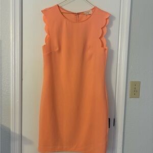 Everly Women’s Size S Coral-colored Scalloped Summer Tank Dress